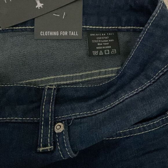 NWT American Tall Brand Straight Leg Jeans in Blue Steel Size 40/38 - Picture 10 of 13